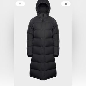 Women's Black Long Puffer Coat